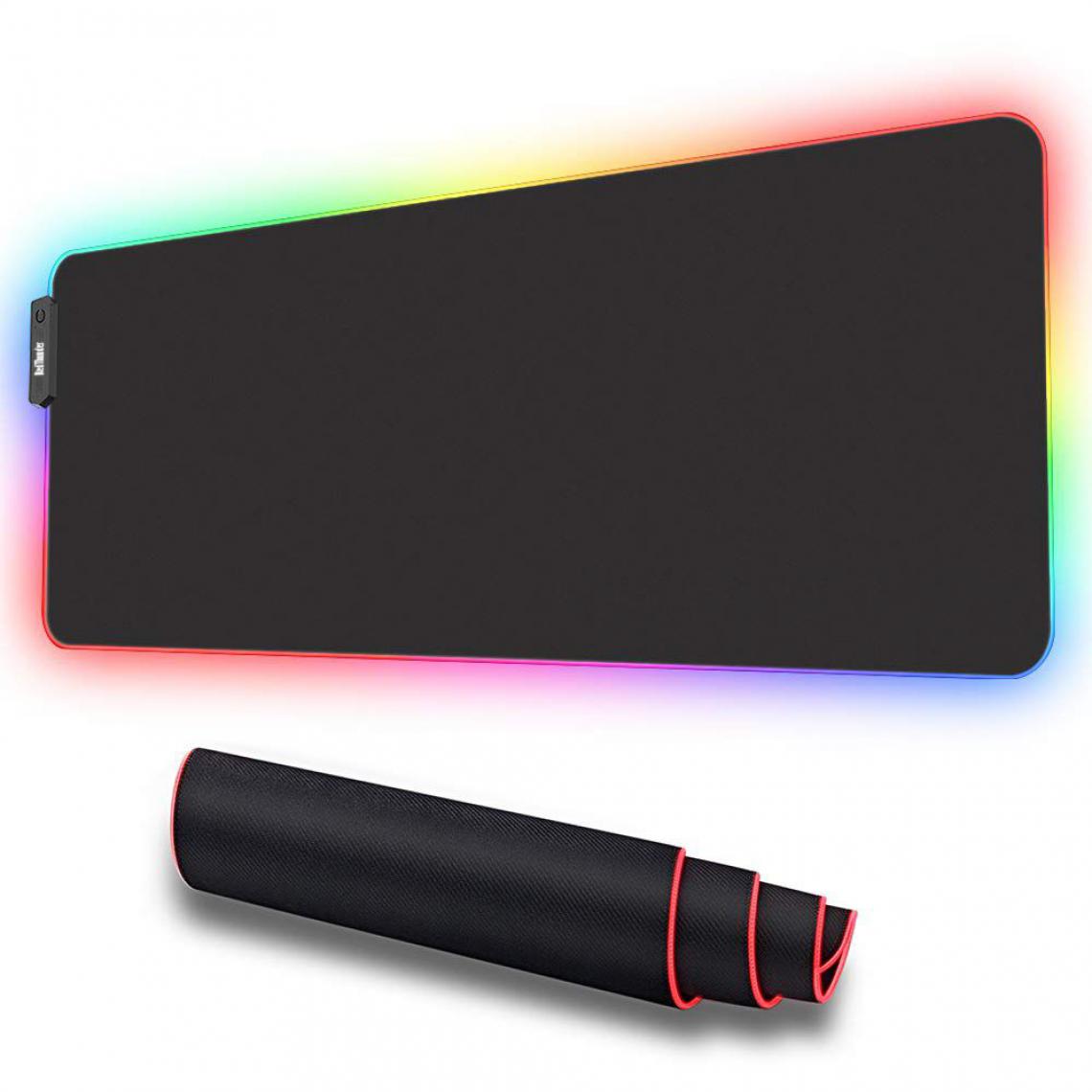 Generic - Tapis de souris RGB RedThunder , Antidérapante  en Caoutchouc avec lumière LED  80 * 3  * 0.4 cm - Noir  - Tapis de souris