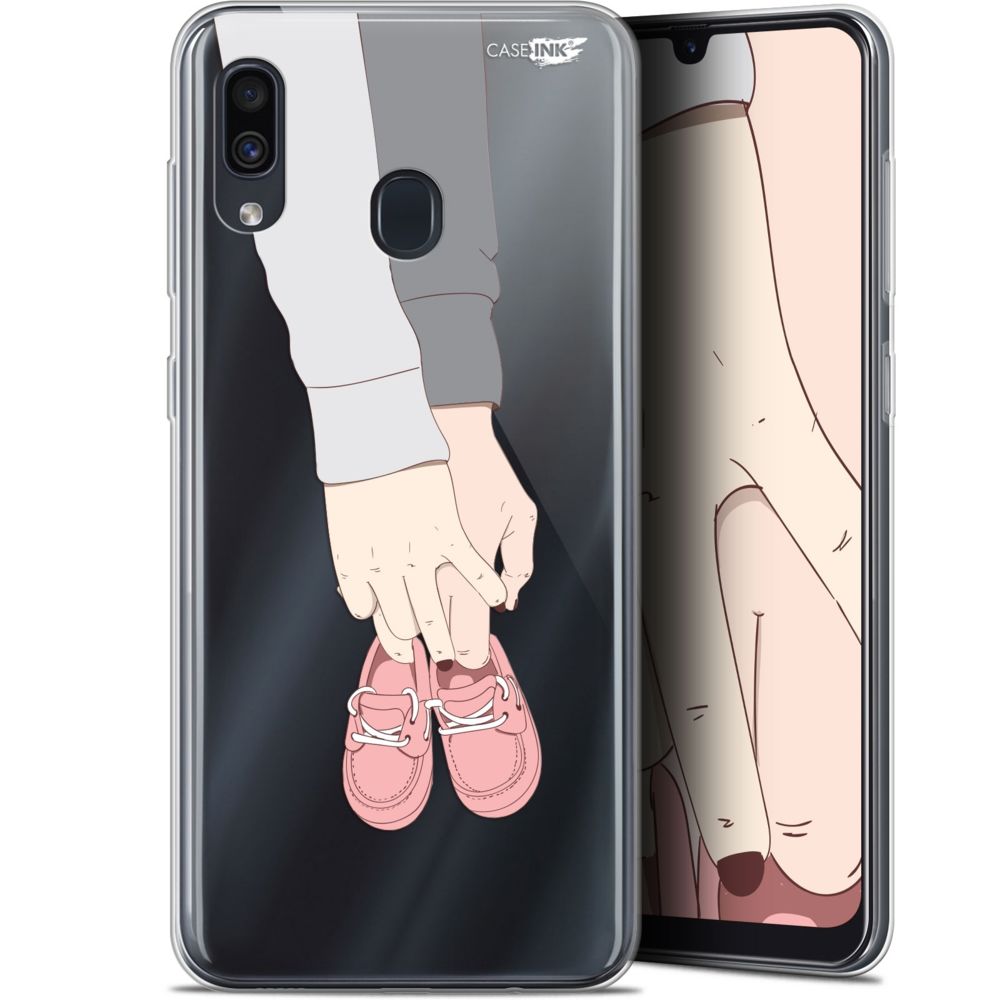 Caseink - Coque arrière Samsung Galaxy A30 (6.4 ) Gel HD [ Nouvelle Collection - Souple - Antichoc - Imprimé en France] A Deux Mon Bébé - Coque, étui smartphone