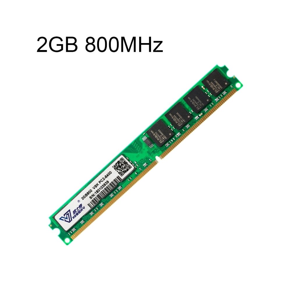 Wewoo - Module de mémoire vive Vaseky 2GB 800 MHz PC2-6400 DDR2 pour PC de bureau - RAM PC Fixe