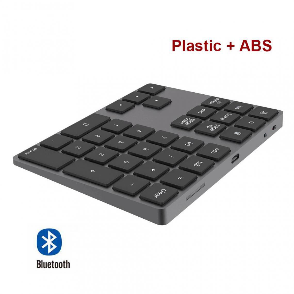 Generic -  Pavé numérique Avatto  Bluetooth sans fil en alliage d’aluminium et ABS  pour ordinateur Windows, Mac OS et Android 14.7 * 11.5 * 1.3 cm - Noir  - Clavier