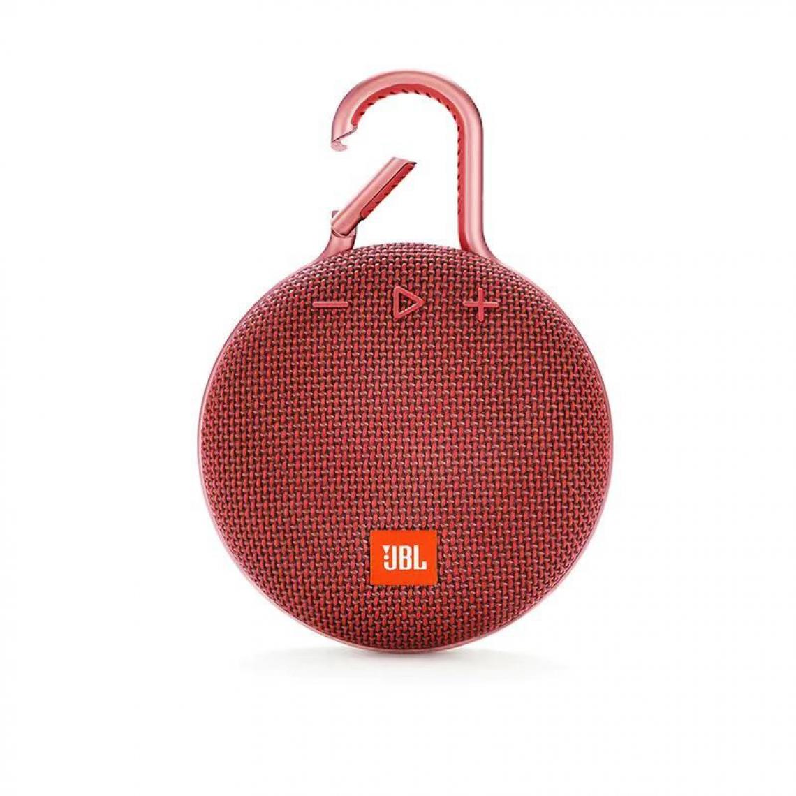 Chrono - Enceinte Bluetooth JBL Clip 3 - Boîte à musique portable et étanche avec mousqueton pratique - Jusqu'à 10 heures de streaming musical sans fil(Rouge) - Enceintes Hifi