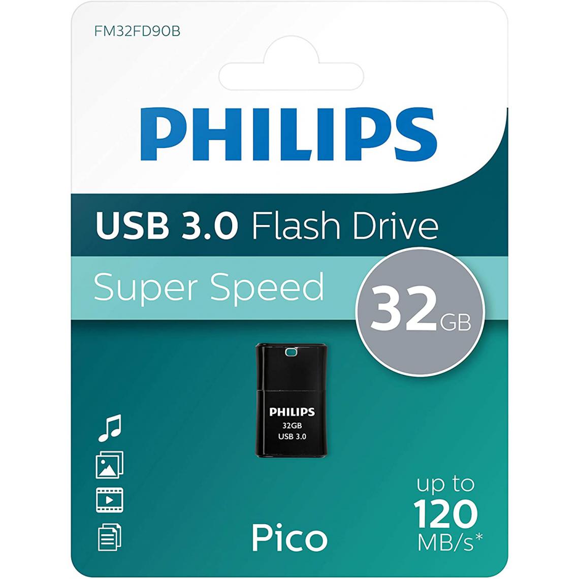 Philips - Philips USB 3.0 32GB Pico Edition noir - Disque Dur interne