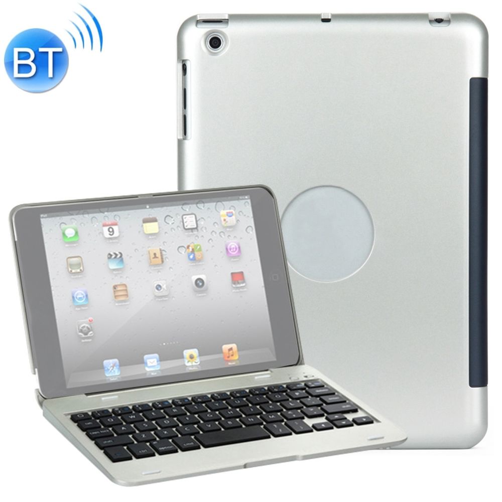 Wewoo - F1 Pour iPad mini 3/2/1 Version d'ordinateur portable Housse de protection clavier Bluetooth en plastique Argent - Clavier