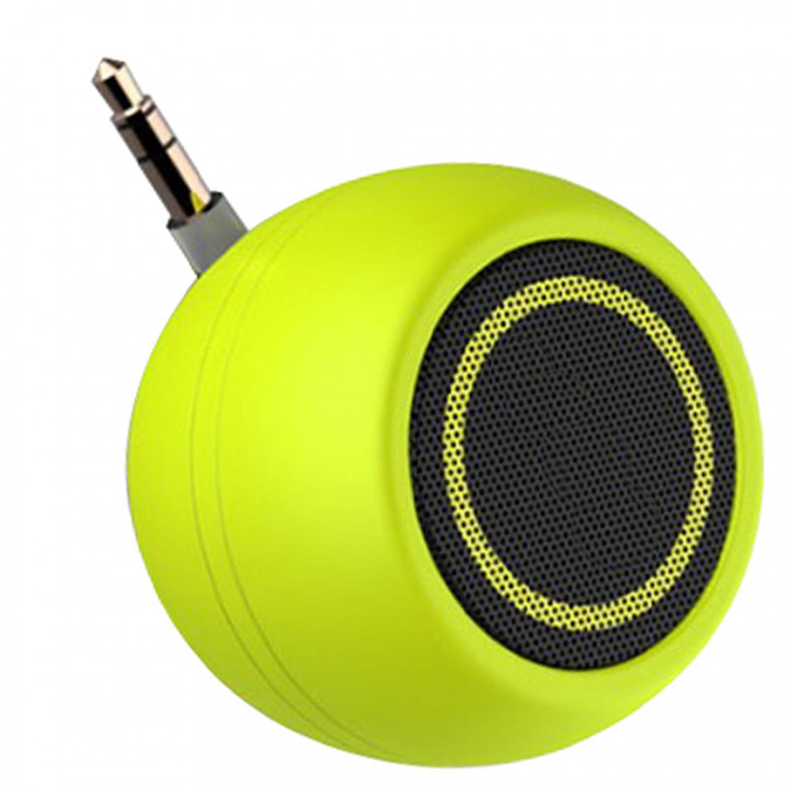 marque generique - Mini Haut-parleur 3.5mm Jack AUX Lecteur Audio De Musique Pour Téléphone Portable Vert - Barre de son