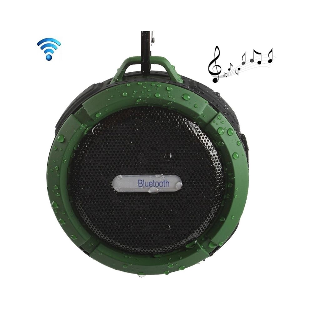 Wewoo - Enceinte Bluetooth étanche vert extérieure avec aspiration, mains libres de - Enceintes Hifi