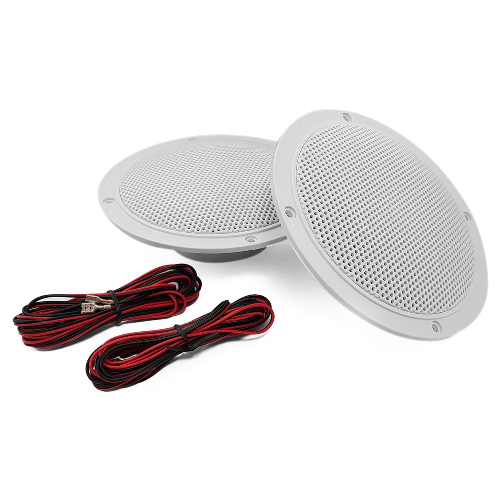 Leisure - Kit 2 haut-parleurs coniques - 5"" / 80W / 8 Ohms - Grille et résistance à l'eau - Enceintes Hifi