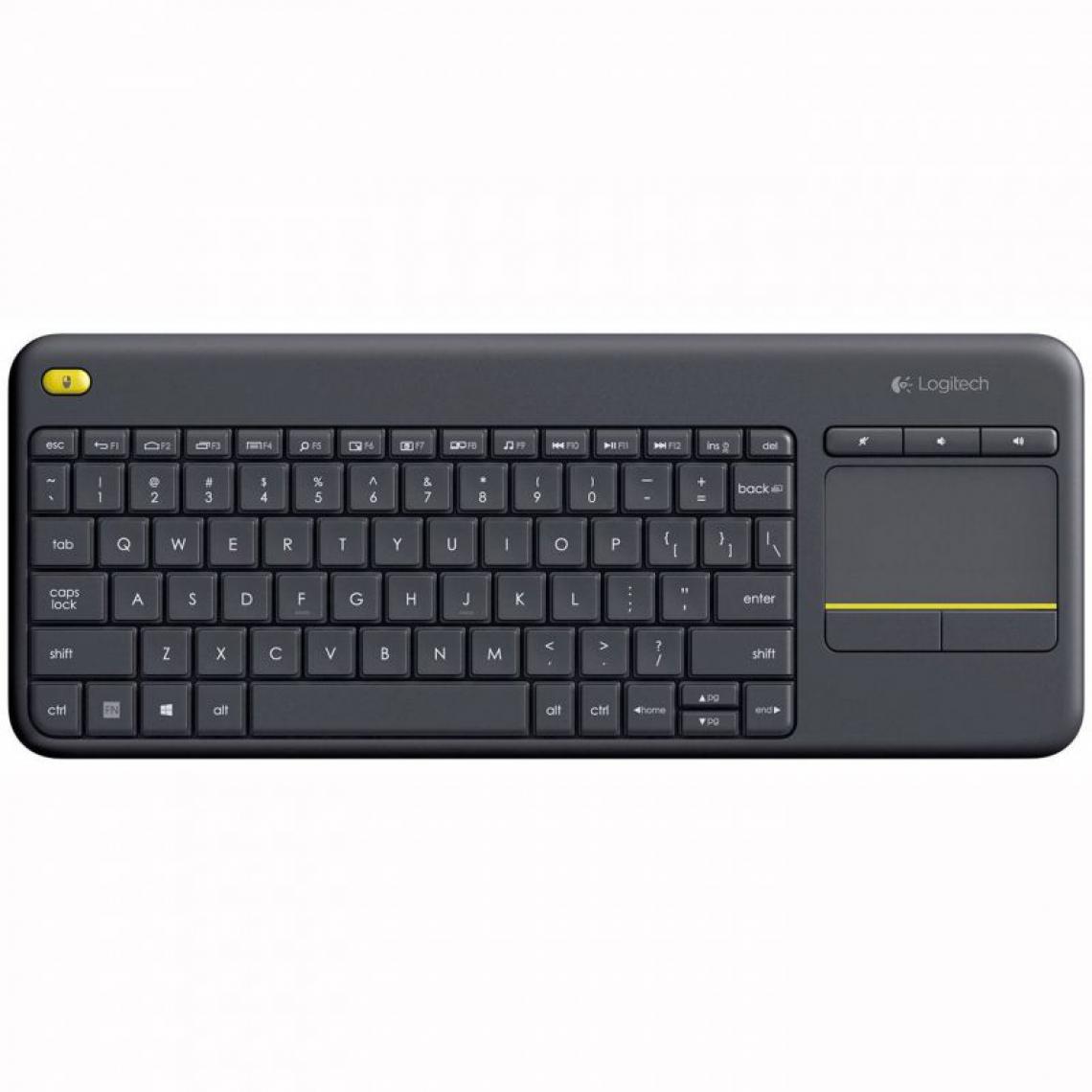 Logitech - Logitech K400 Plus Wireless Touch Keyboard QWERTY [Espagnol] - Clavier