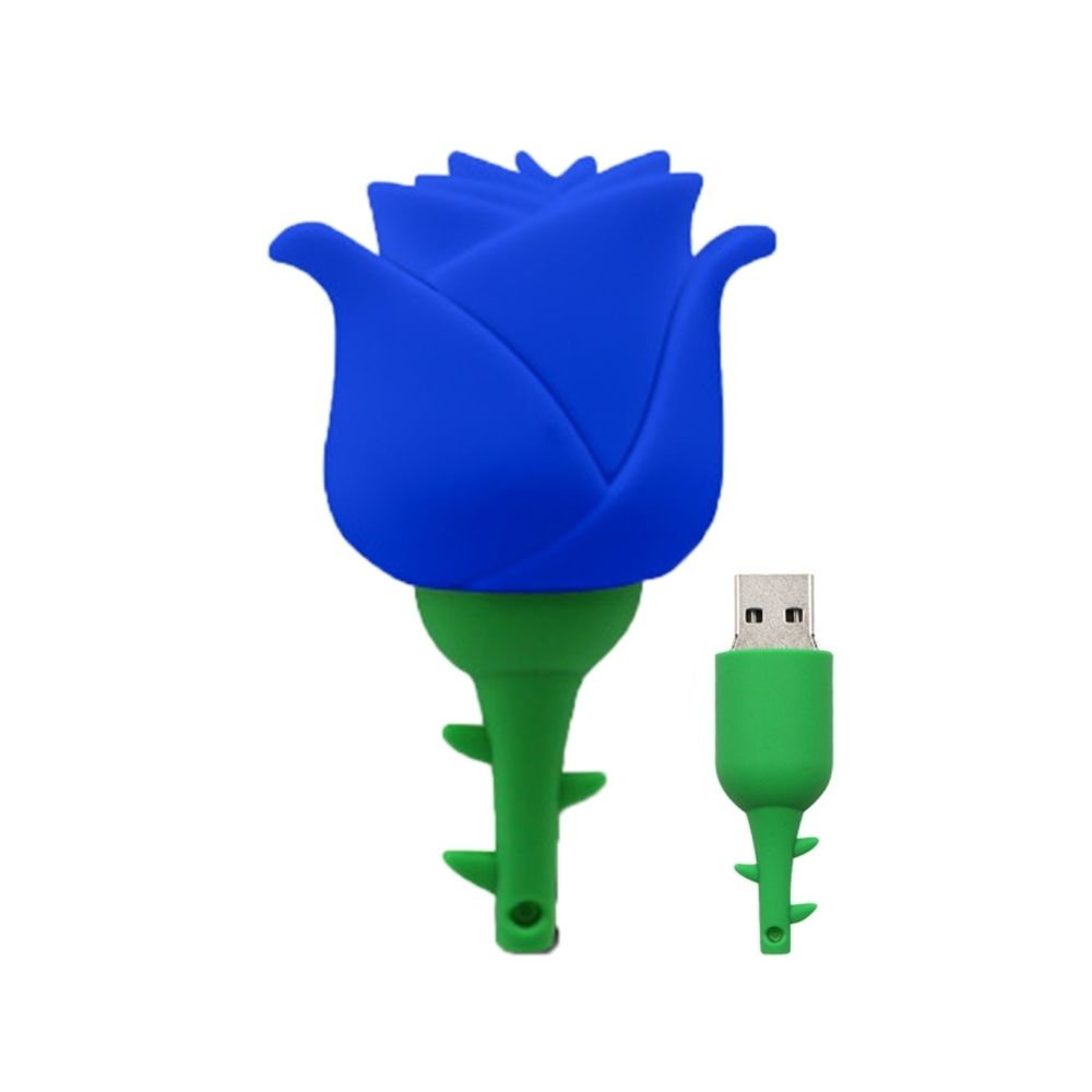 Wewoo - Clé USB MicroDrive 128 Go USB 2.0 Creative Rose U Disk bleu - Clés USB