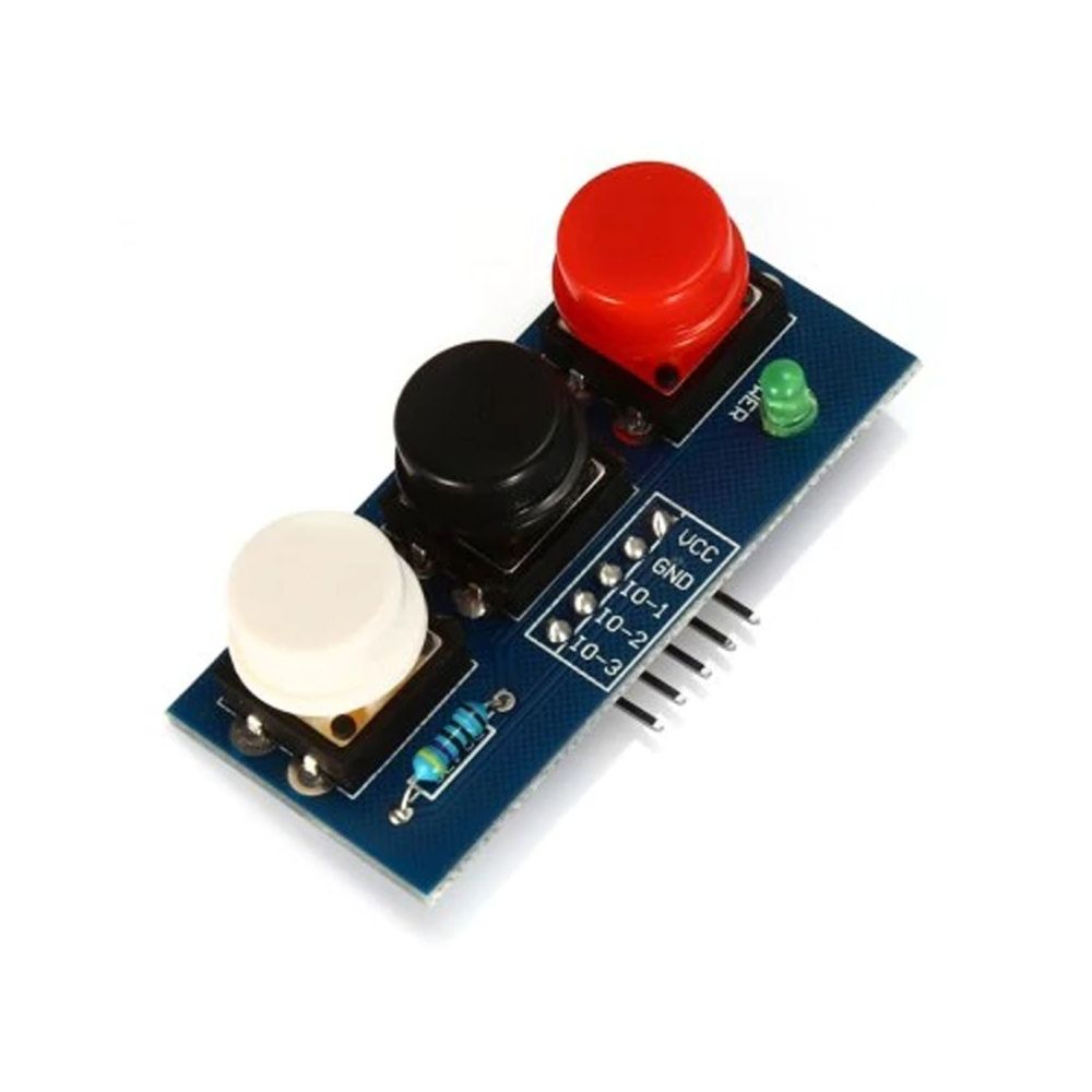 Wewoo - Composant Arduino LDTR - Key3 3 - clavier externe de module de touche de indépendante de 6V avec l'indicateur de puissance de LED - Accessoires alimentation