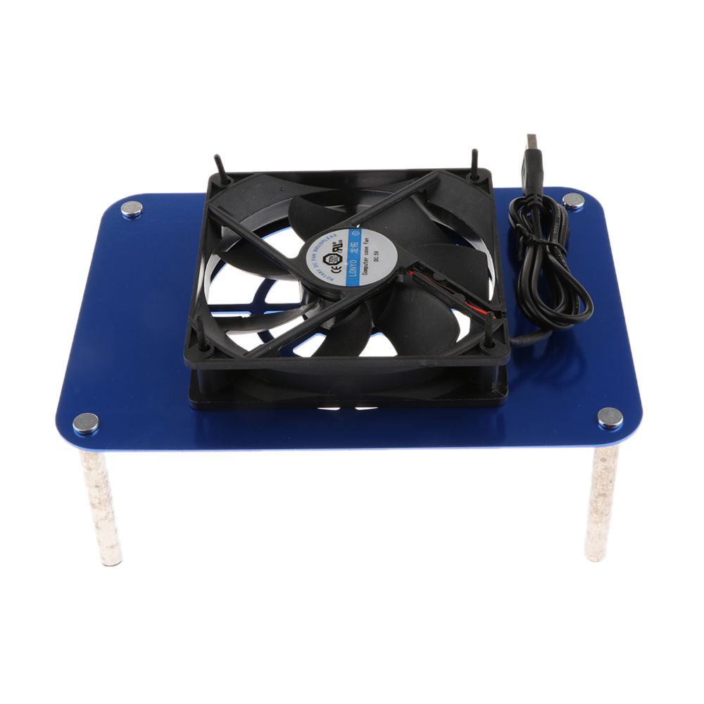 marque generique - USB 5V Routeur Ventilateur De Refroidissement Ventilateur Pour Récepteur Ordinateur Portable Bleu - Grille ventilateur PC