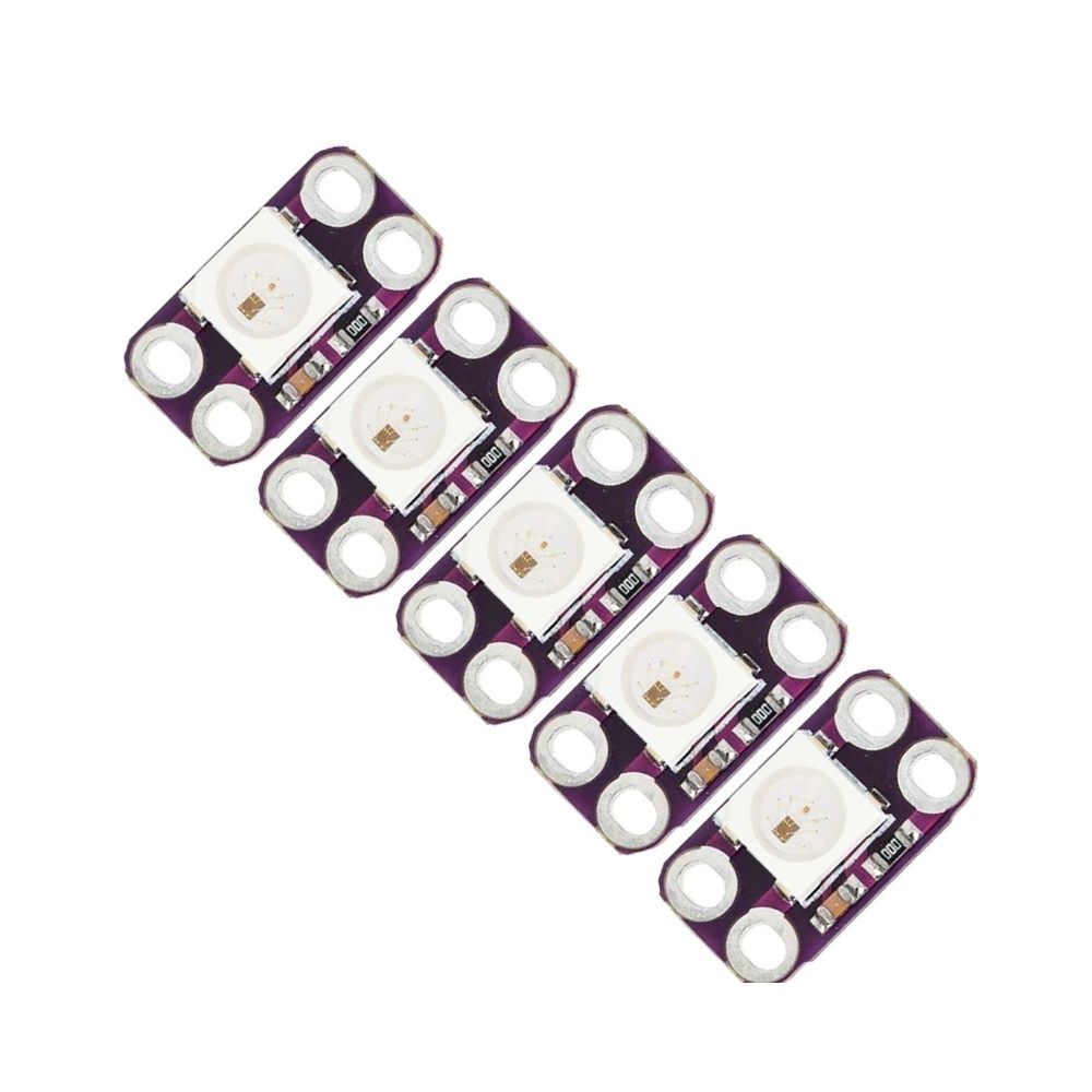Wewoo - Composant Arduino Violet Module d'éclairage LED RVB - LB0001 WS2812B 5 PCS - - Accessoires alimentation