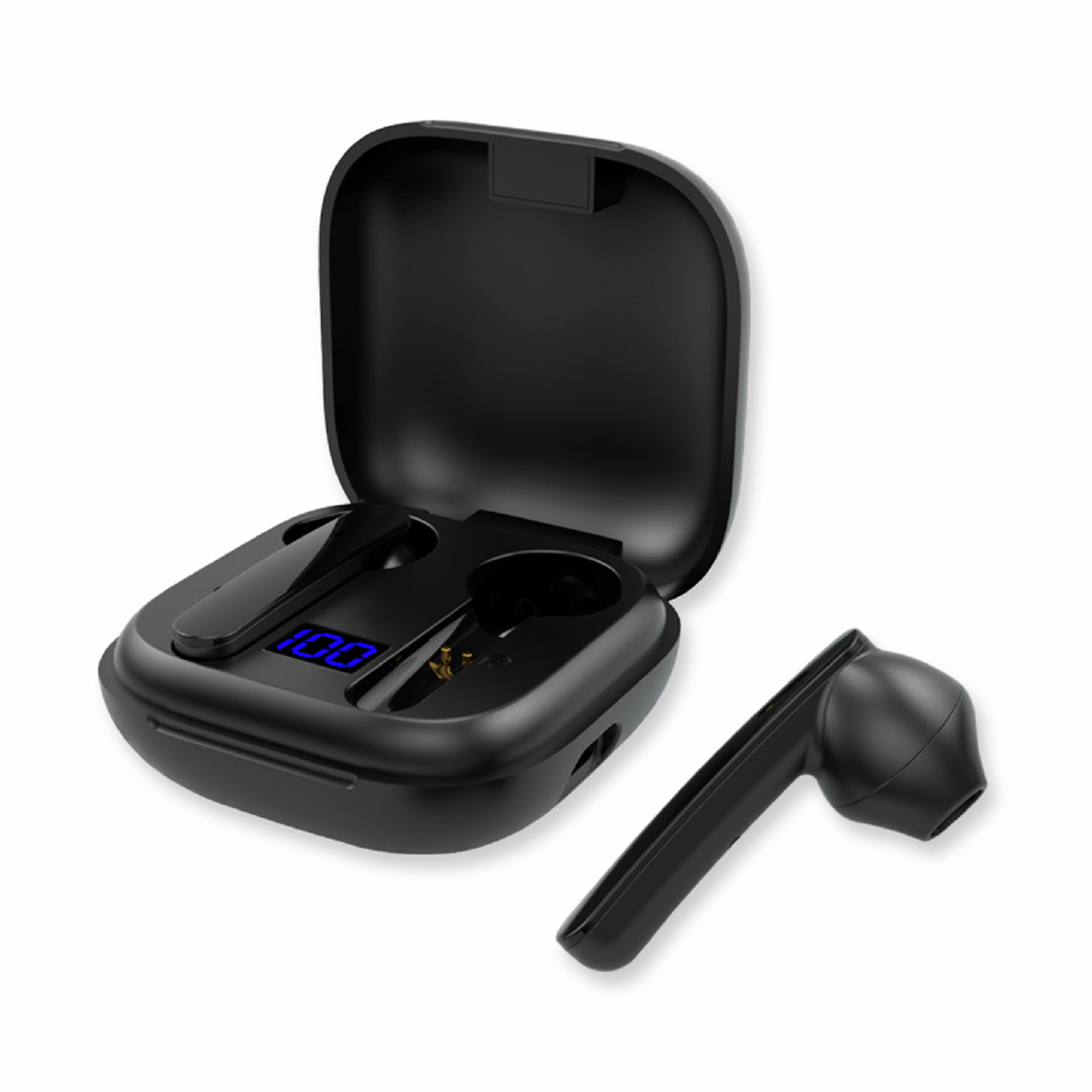 Drop Sound - Ecouteur Bluetooth Drop Sound 5.0 Noir - Waterproof, Contrôle tactile, Micro, Son puissant, indicateur batterie 12h, box rangement magnétique et rechargeable - Ecouteurs intra-auriculaires