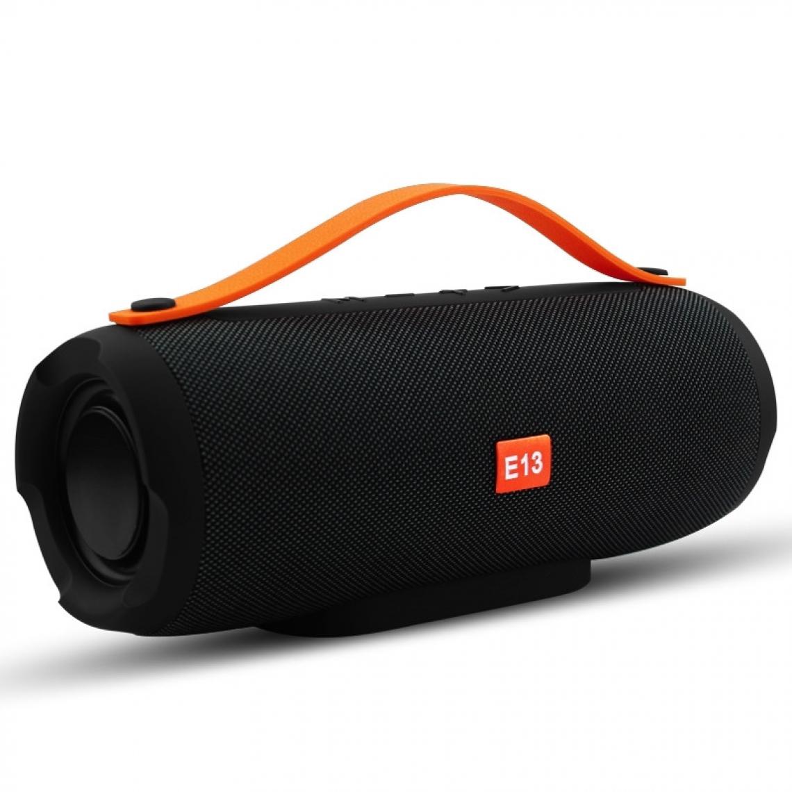 Wewoo - Enceinte Bluetooth E13 Mini Portable Haut-parleur Sans fil Stéréo Radio Musique Subwoofer Haut-parleurs colonne avec TF FMROUGE NOIR - Enceintes Hifi