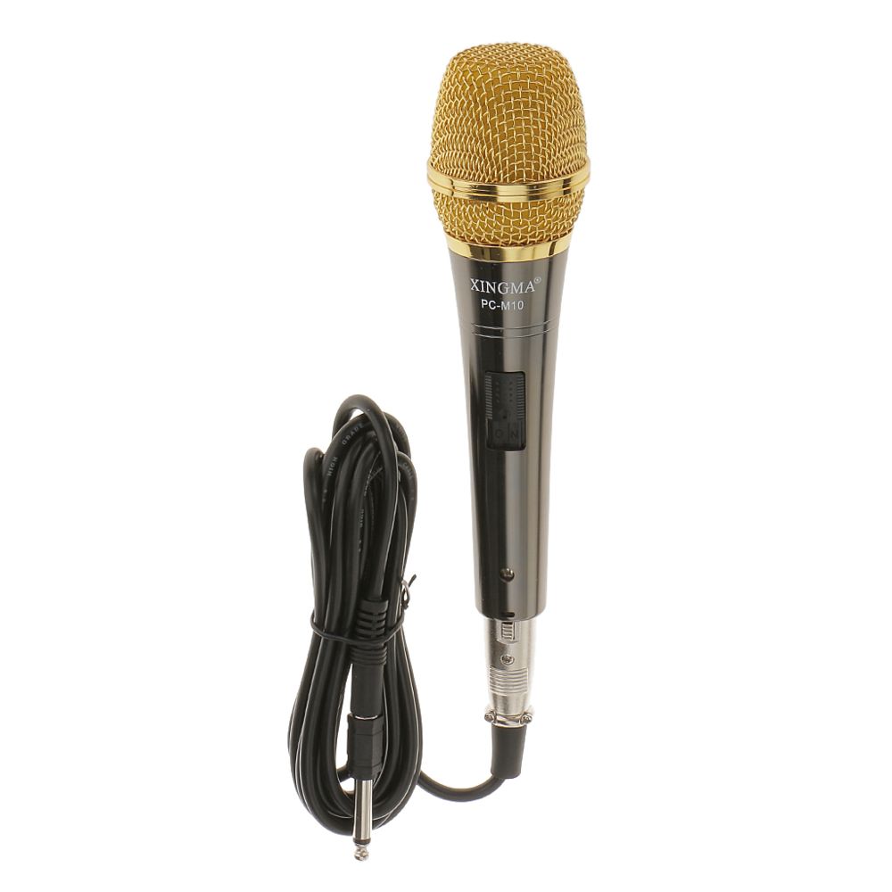 marque generique - Microphone à Condensateur Filaire Professionnel PC-M10 Studio Micro Câblé Vocal -Noir Or - Microphone PC