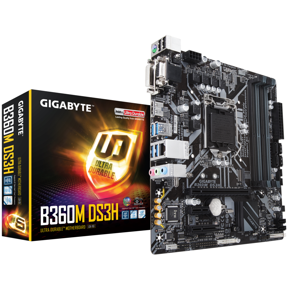 Gigabyte - Intel B360 DS3H - Micro-ATX - Carte mère Intel