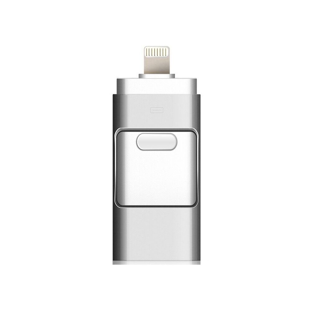 Wewoo - Clé USB 3 en 1 256 Go Lightning 8 broches + Micro USB + USB 3.0 Disque flash métal push-pull avec fonction OTG (Argent) - Clés USB