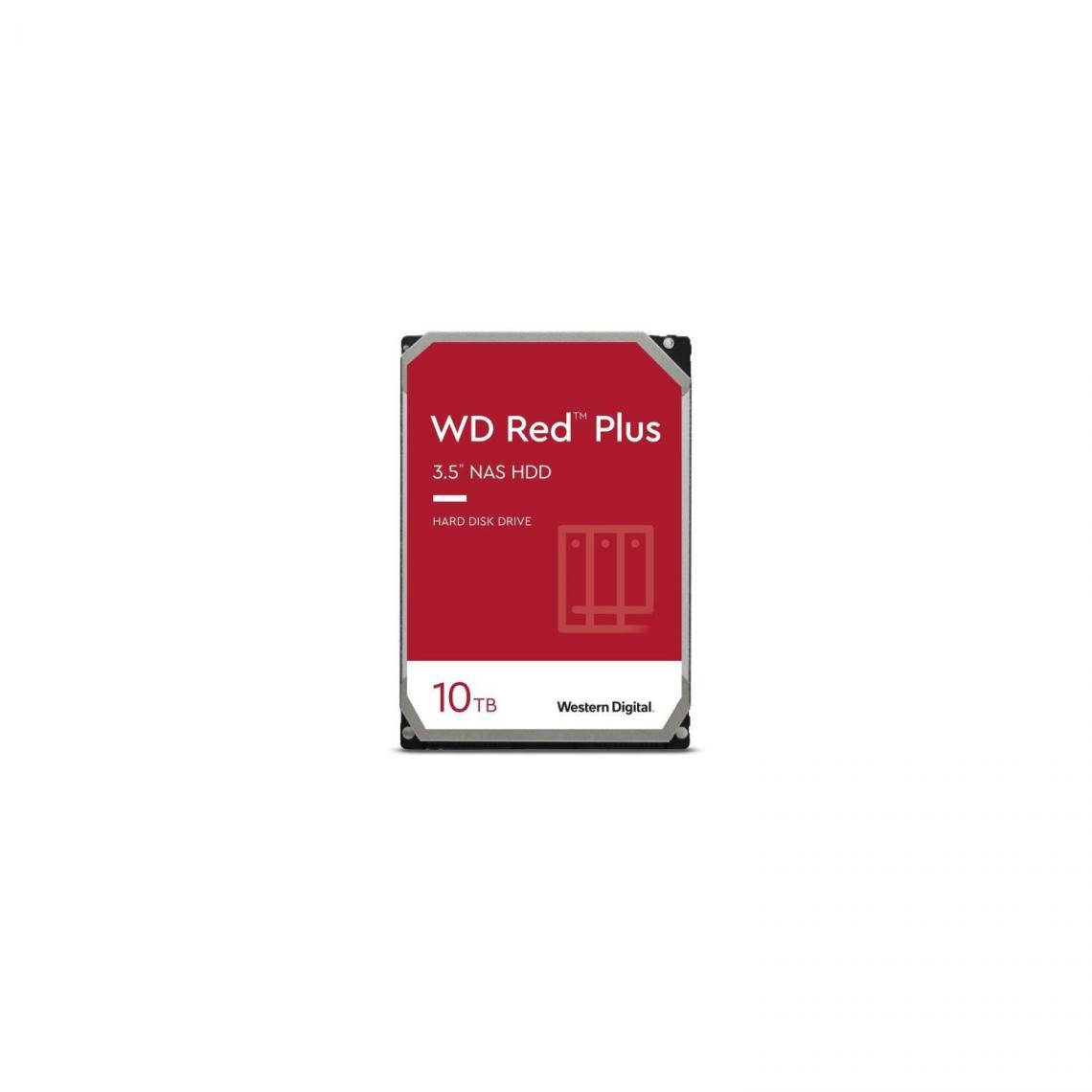 Western Digital - WD Red Plus - Disque dur Interne NAS - 10To - 7200 tr/min - 3.5 (WD101EFBX) - Disque Dur interne
