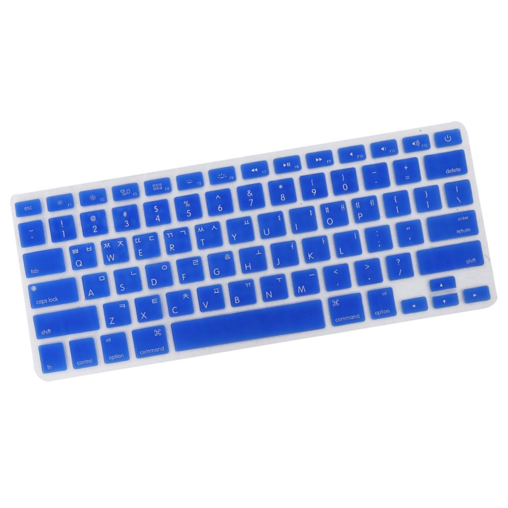 marque generique - Housse En Cuir Coréenne En Silicone Pour Protection MacBook Pro 13 / 15inch Blue - Accessoires Clavier Ordinateur