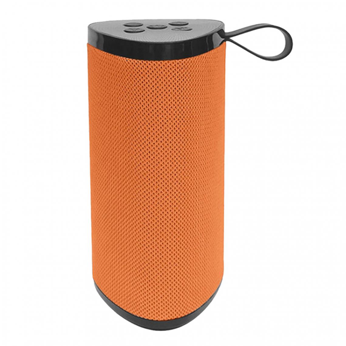 marque generique - Haut-parleur Bluetooth Sans Fil Portable Stéréo Bass Loud Bass Orange - Barre de son