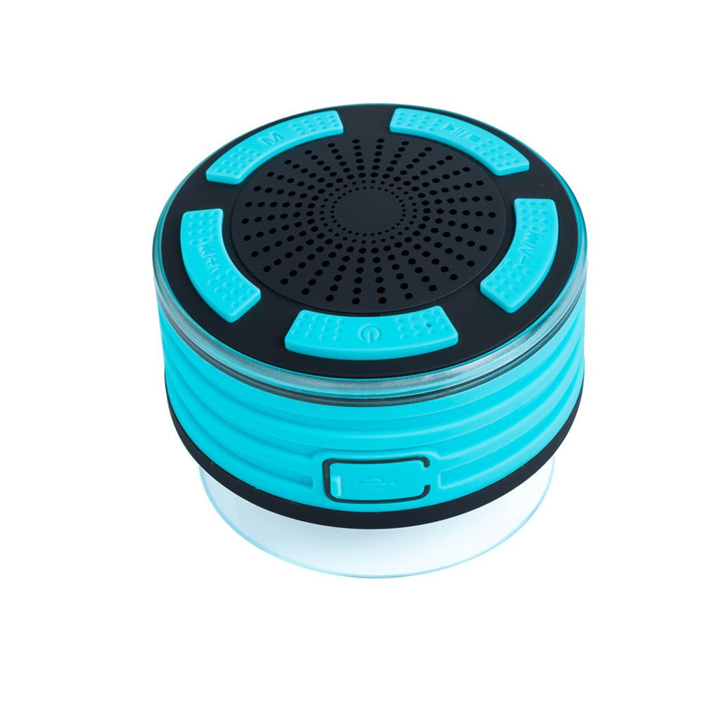 Generic - Haut-parleurs portables Bluetooth sans fil avec radio Douche Haut-parleur IPX7 VentouseBleu ciel - Enceintes Hifi