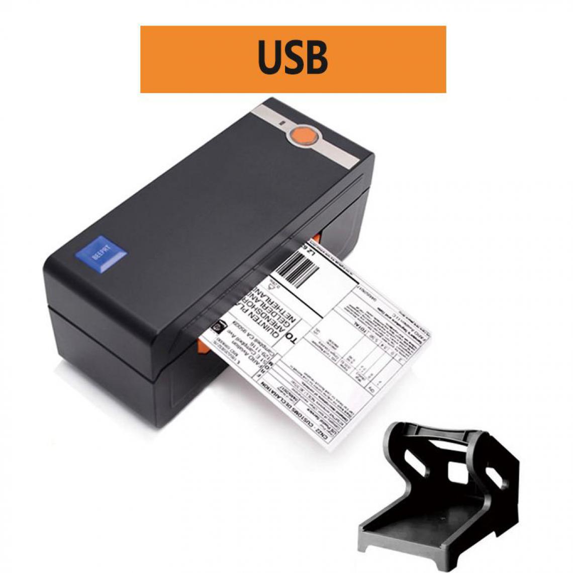 Generic - Imprimante Thermique Portable de Tickets de Caisse 20 à 80 mm avec Holder , Connexion par  USB  , Compatible avec Mac OS / IOS ,Linux , Window et  Android,- 8.2  * 9.2  * 20 cm  - Noir  - Imprimantes d'étiquettes