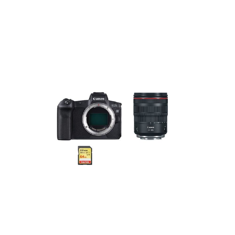 Canon - CANON EOS R KIT RF 24-105mm F4L IS USM + 64GB SD card - Reflex Grand Public