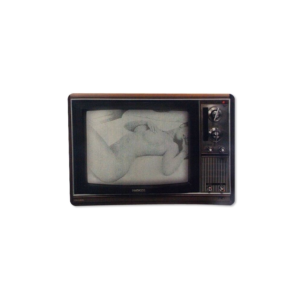 Totalcadeau - Tapis de souris informatique TV écran avec femme nue retro - Tapis de souris