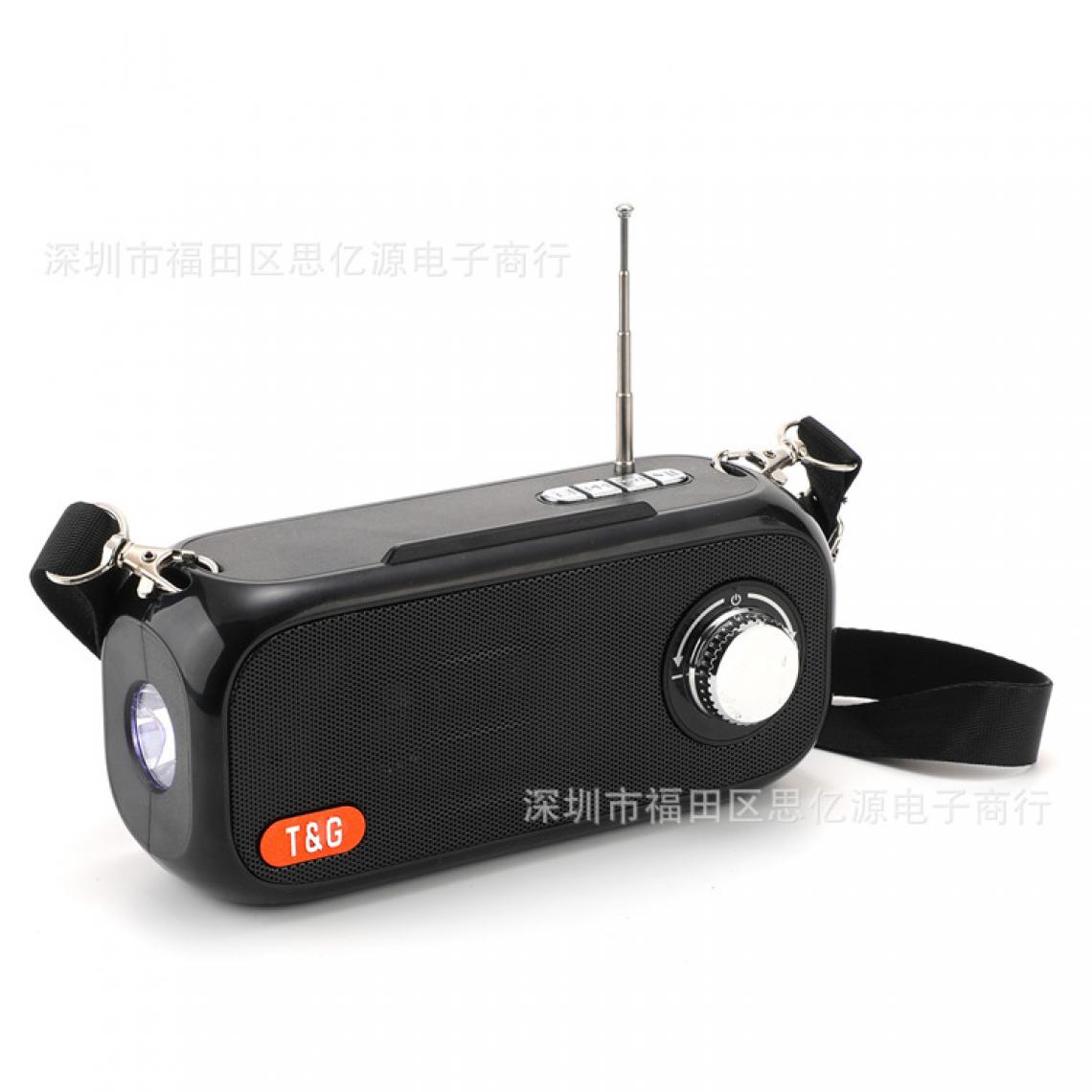 Universal - Haut-parleur Bluetooth portable à charge solaire FM sans fil subwoofer sans fil haut-parleur extérieur haut-parleur boîte à musique | Haut-Parleur portable (noir) - Enceinte PC
