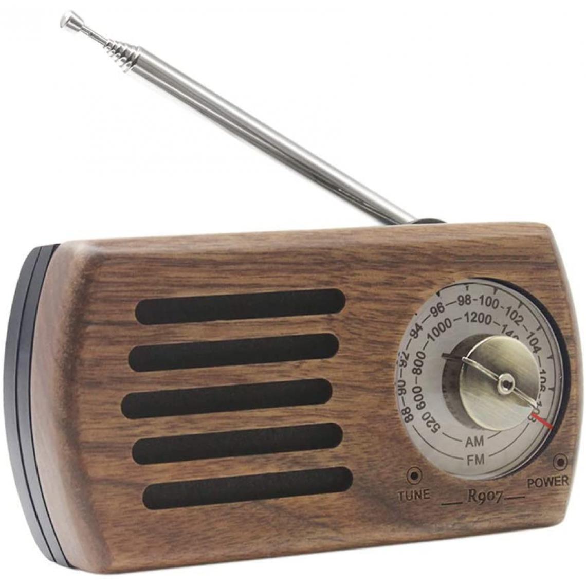 Universal - Radio FM numérique, mini radio Internet, radio FM portative, radio RADR917 +(brun) - Radio