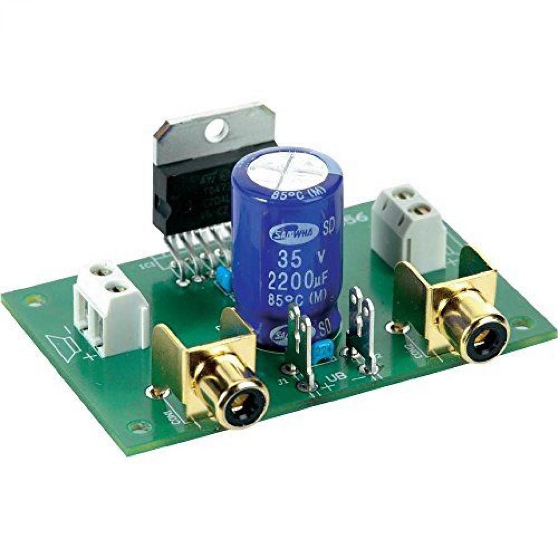 marque generique - Amplificateur stéréo (kit à monter) Components 1216582 9 V/DC, 12 V/DC, 18 V/DC 80 W 2 â„¦ 1 pc(s) - Ampli