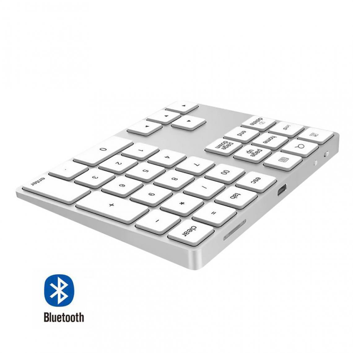 Generic -  Pavé numérique Avatto  Bluetooth sans fil en alliage d’aluminium  pour ordinateur Windows, Mac OS et Android 14.7 * 11.5 * 1.3 cm - Blanc  - Clavier