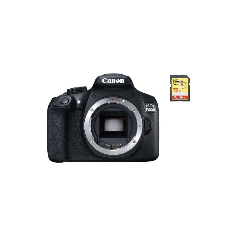 Canon - CANON EOS 1300D Body + 32GB SD card - Reflex Grand Public