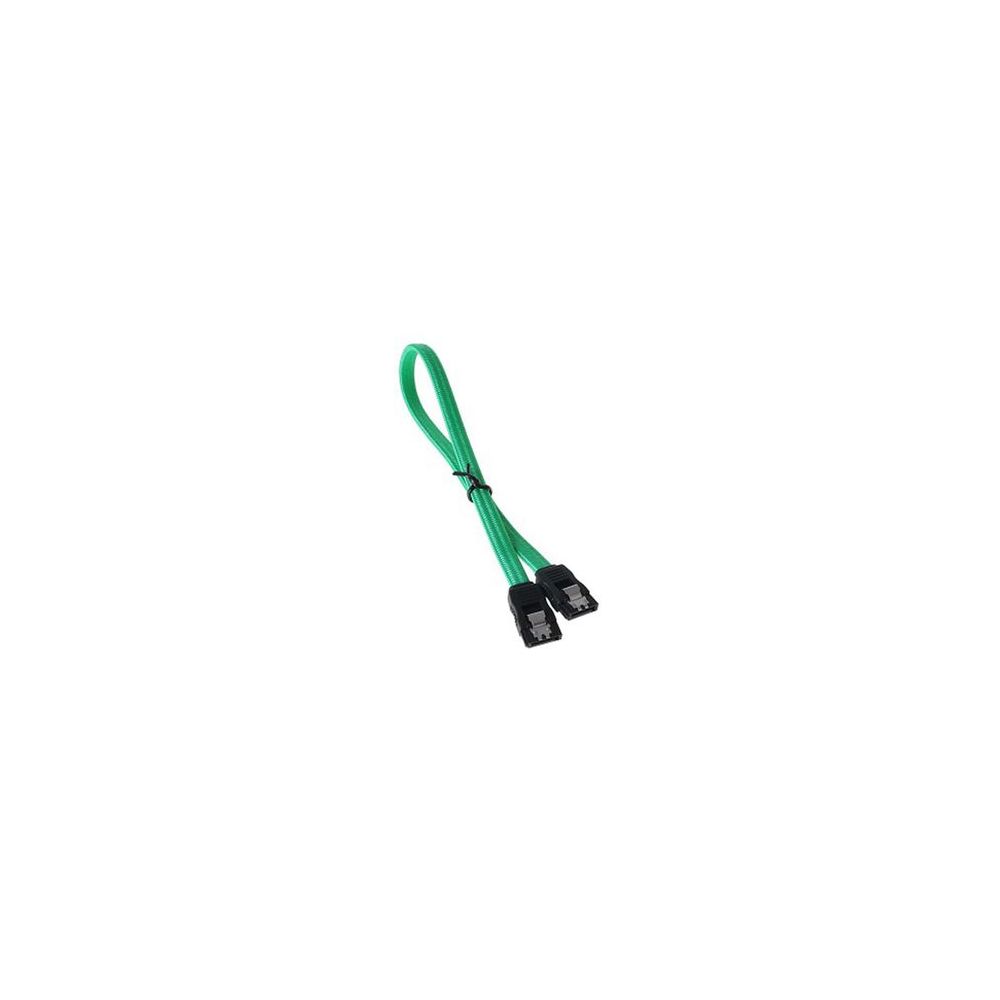 Bitfenix - Câble SATA III Alchemy - 30 cm - gaines Vert / Noir - Câble tuning PC