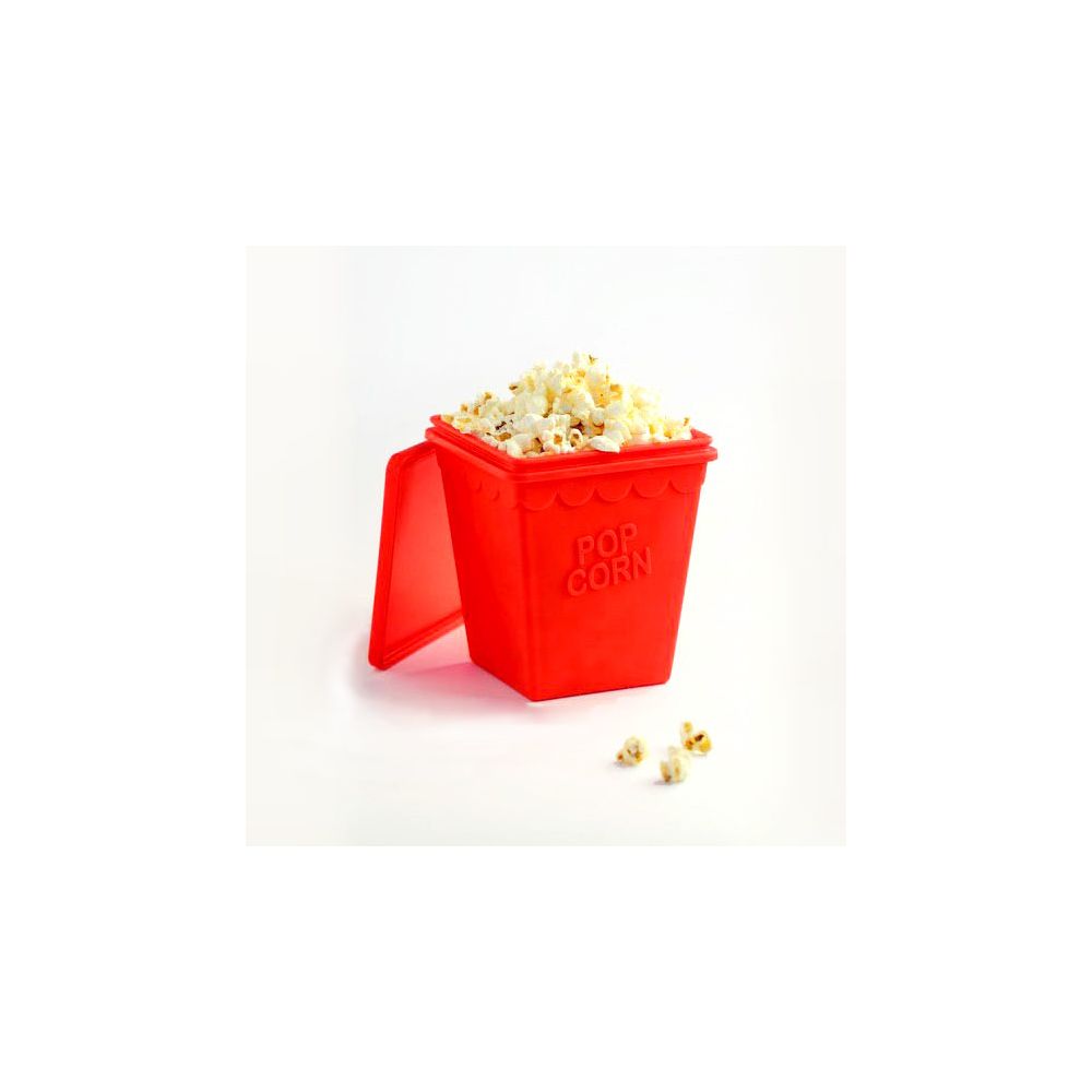 Yoko Design - Pot à Pop-Corn en silicone Trendy Pop Rouge - Cuisson festive