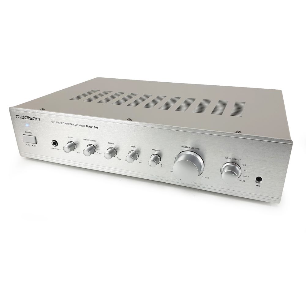 Madison Montres - Amplificateur Hi-fi stereo 2 x 100w RMS Madison MAD1305SL - Silver - Ampli