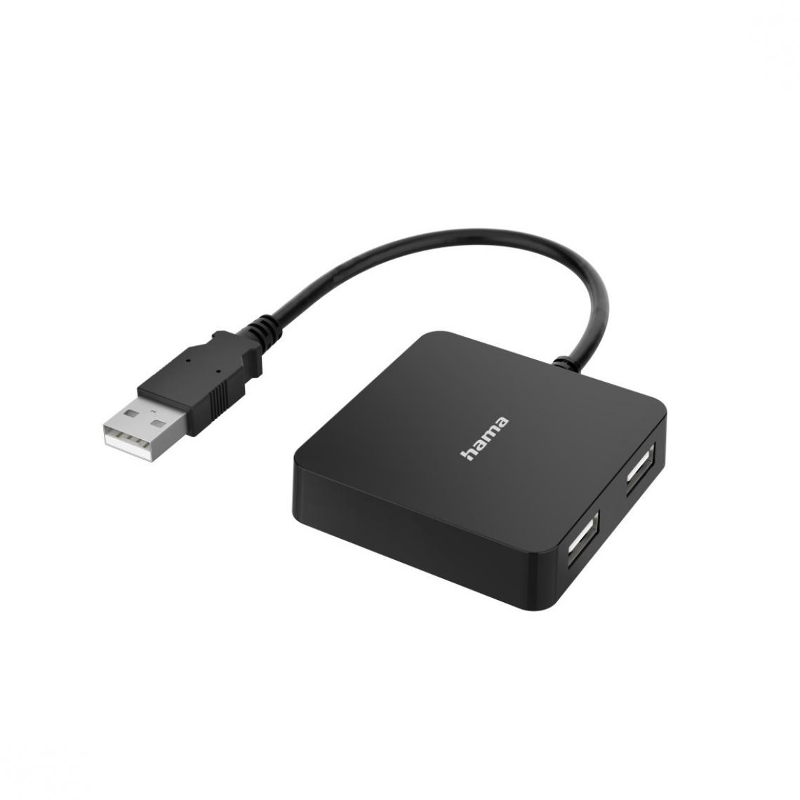 Hama - Hub USB, 4 ports, USB 2.0, 480 Gbit/s - Hub
