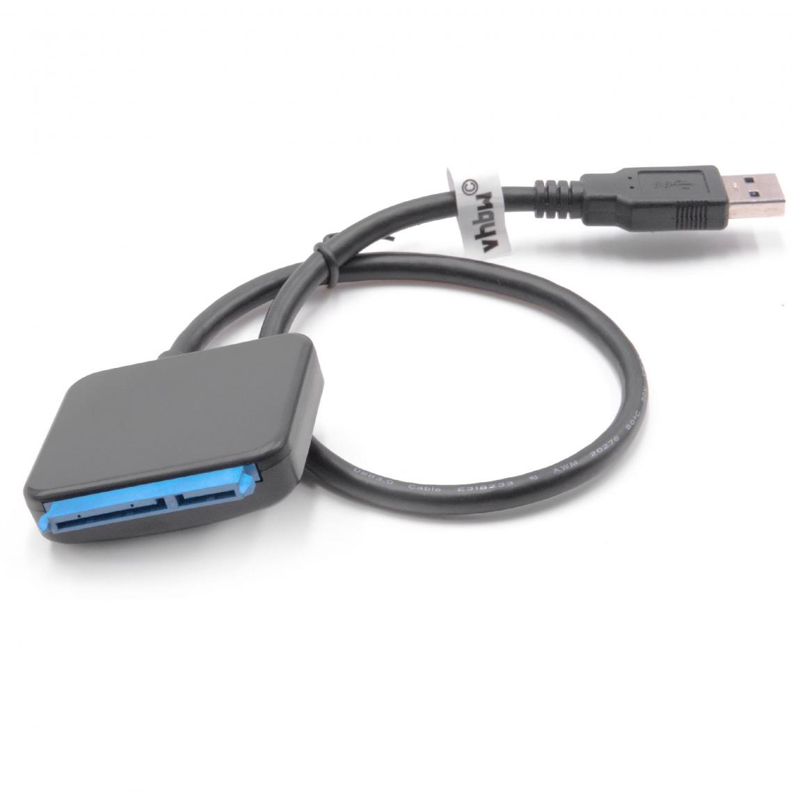 Vhbw - vhbw SATA III vers USB 3.0 Câble de raccordement pour disque dur 2'5", 3'5" HDD, SSD Plug & Play bleu / noir - Accessoires alimentation