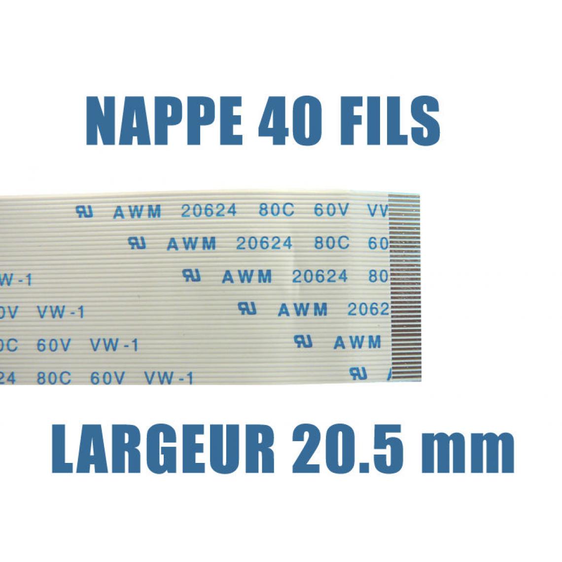 Kalea-Informatique - Nappe Ruban ZIF type A - AWM 20624 - 25CM Connecteurs sur la même face de la Nappe - Accessoires SSD