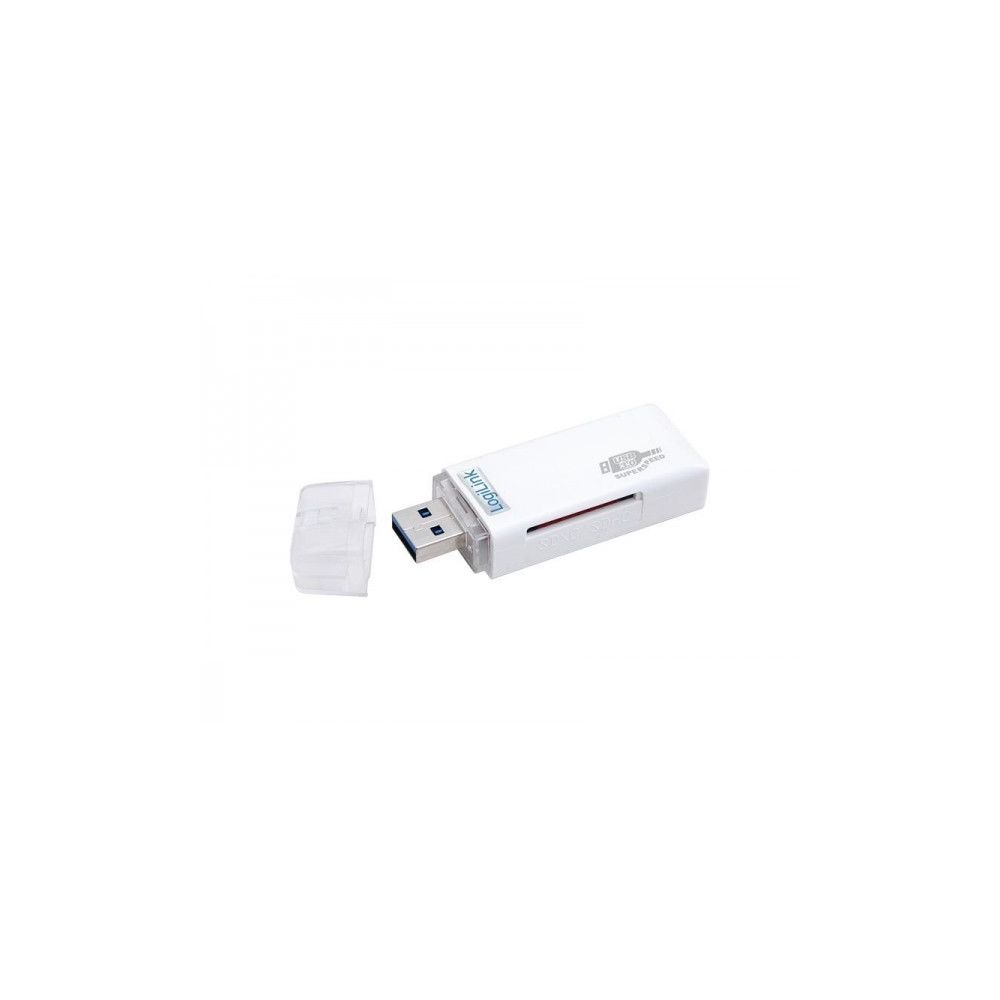 Alpexe - Lecteur de carte USB 3.0 blanc LogiLink (CR0034) - Lecteur carte mémoire