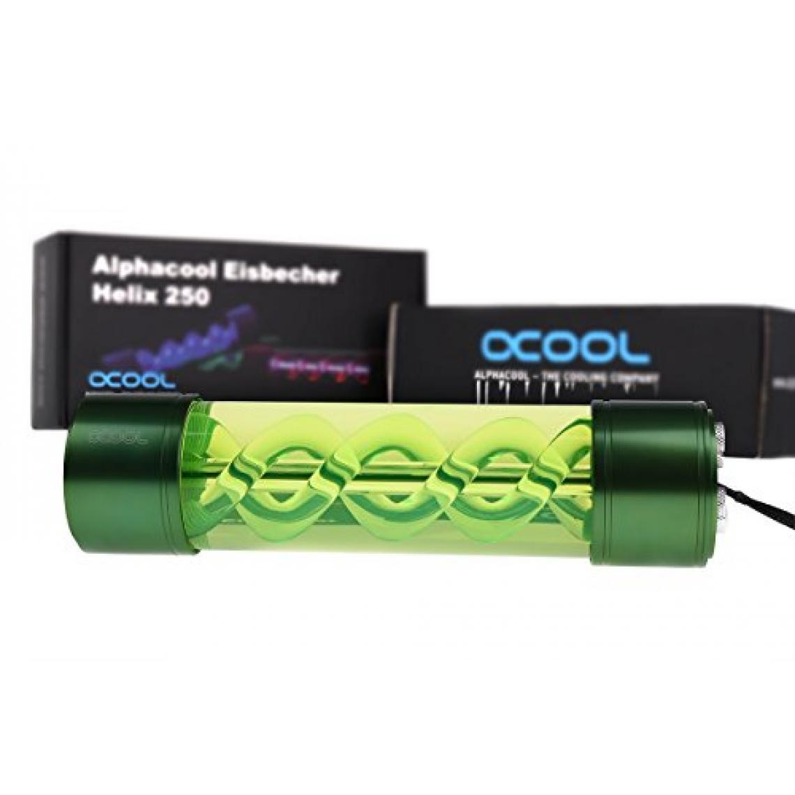 Alphacool - Réservoir Eisbecher Helix 250 (Transparent/Vert) - Kit watercooling