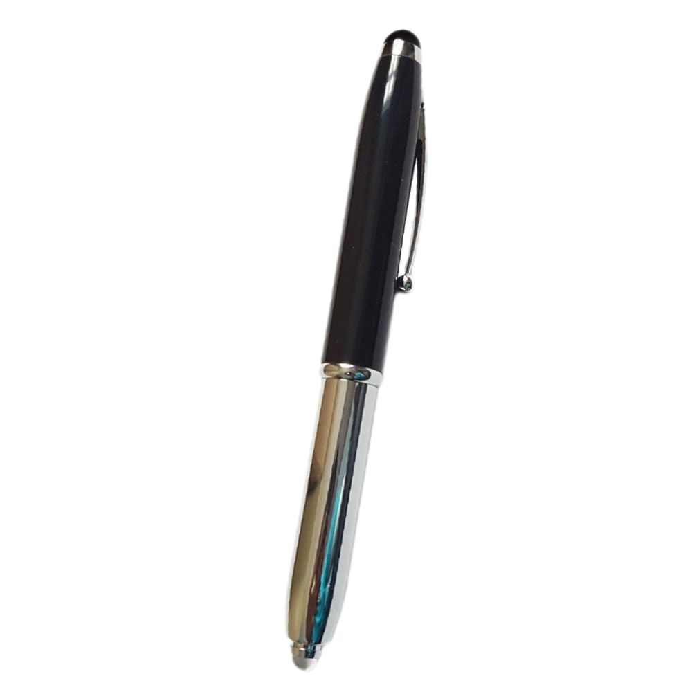 marque generique - Stylet capacitif et stylo bille 3 en 1 avec lumière LED ultra brillante, noir - Clavier