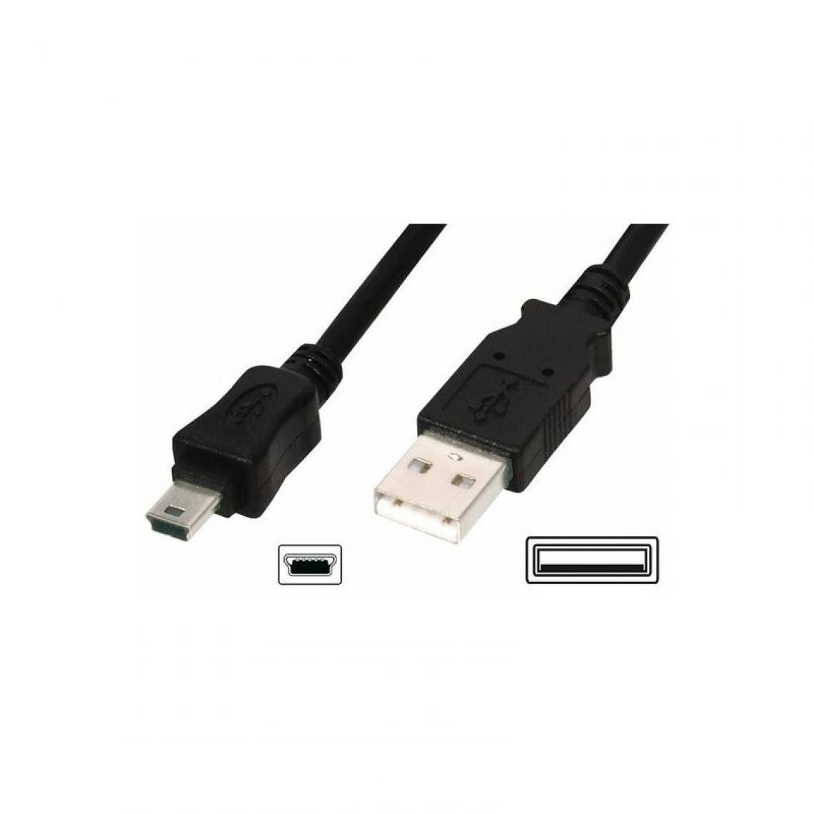 Digitus - DIGITUS Câble de raccordement USB 2.0, USB-A - USB-B mini, () - Hub