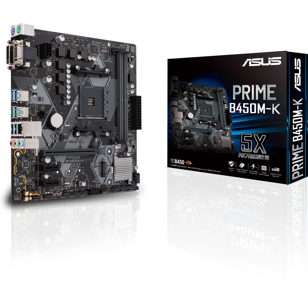Asus - Carte mère Prime B450M-K Micro-ATX Asus - Carte mère AMD