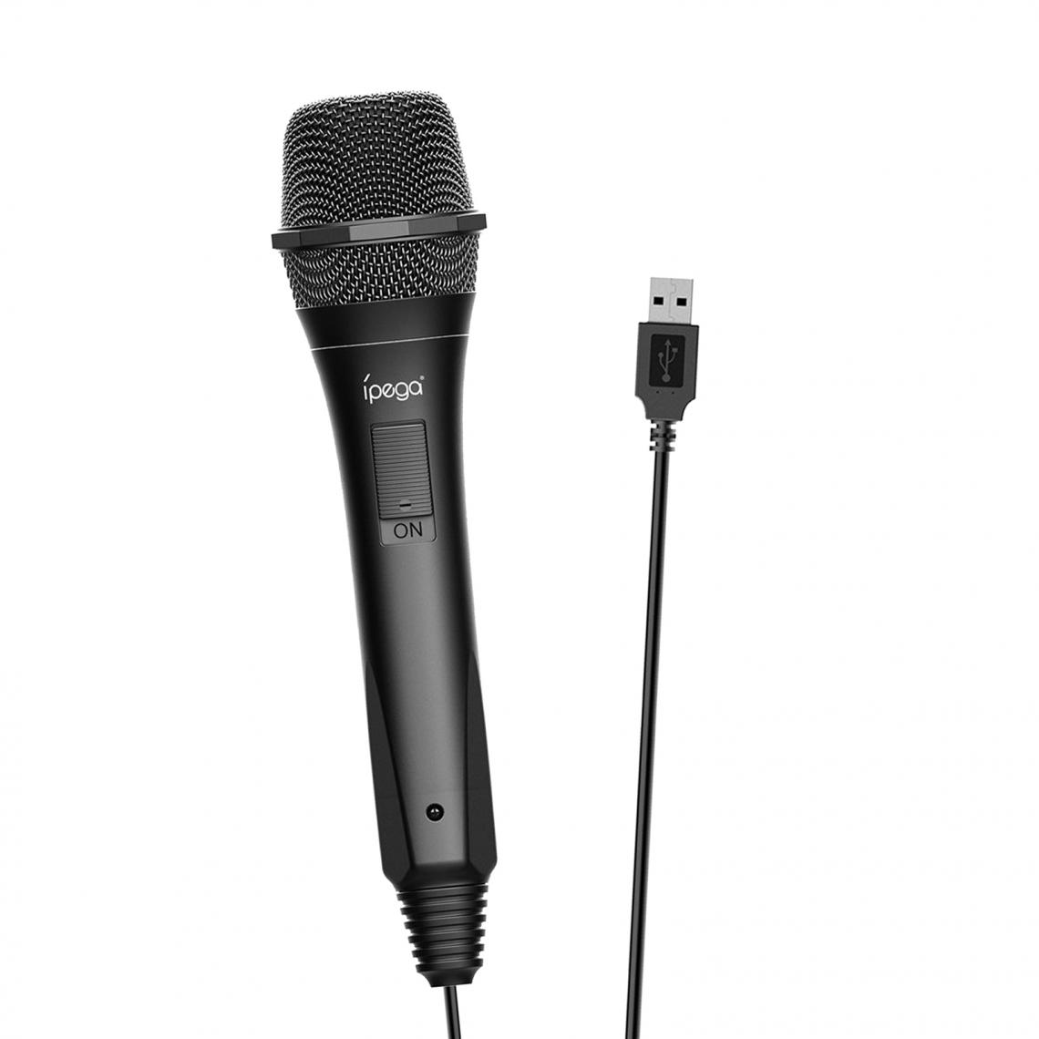 marque generique - Microphone de Jeu Portable USB Noir Chantant MIC pour Commutateur Plug & Play - Microphone PC