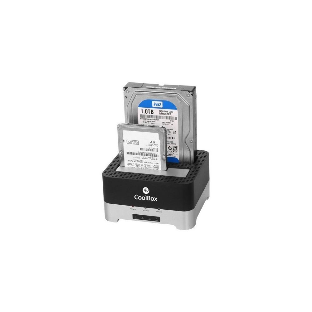 Coolbox - Boîtier Externe CoolBox COO-DUPLICAT2 2,5""-3,5"" SATA USB 3.0 Noir Blanc - Disque Dur externe