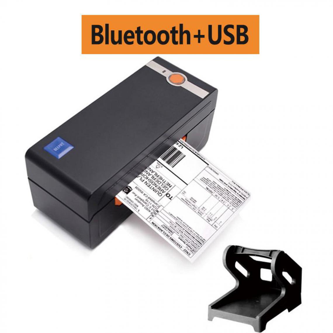 Generic - Imprimante Thermique Portable de Tickets de Caisse 20 à 80 mm avec Holder  , Connexion par  USB et Bluetooth  , Compatible avec Mac OS / IOS ,Linux , Window et  Android,- 8.2  * 9.2  * 20 cm  - Noir  - Imprimantes d'étiquettes
