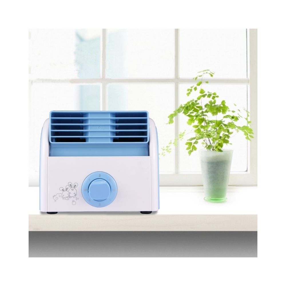 Wewoo - Ventilateur bleu pour le dortoir / chambre à coucher / salon / bureau, modes de vitesse de 3 genres, CA 220V 30W Turbine sans lame de bureau mini - Ventilateur
