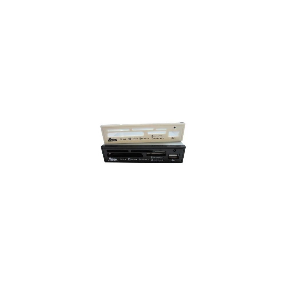 Heden - Lecteur Multicarte interne HEDEN 3.1/2 en USB2.0 Façade Noir + 1 facade blanche LECMEM35A3 - Lecteur carte mémoire