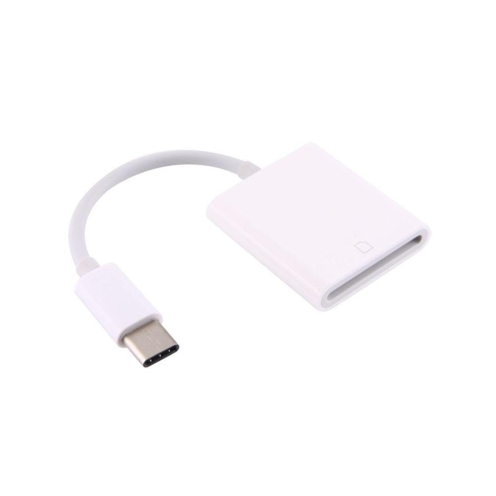 Wewoo - Pour Macbook / Google Chromebook blanc / Nokia N1 / Adaptateur de lecteur de carte USB-C / Type-C vers SD HC - Lecteur carte mémoire