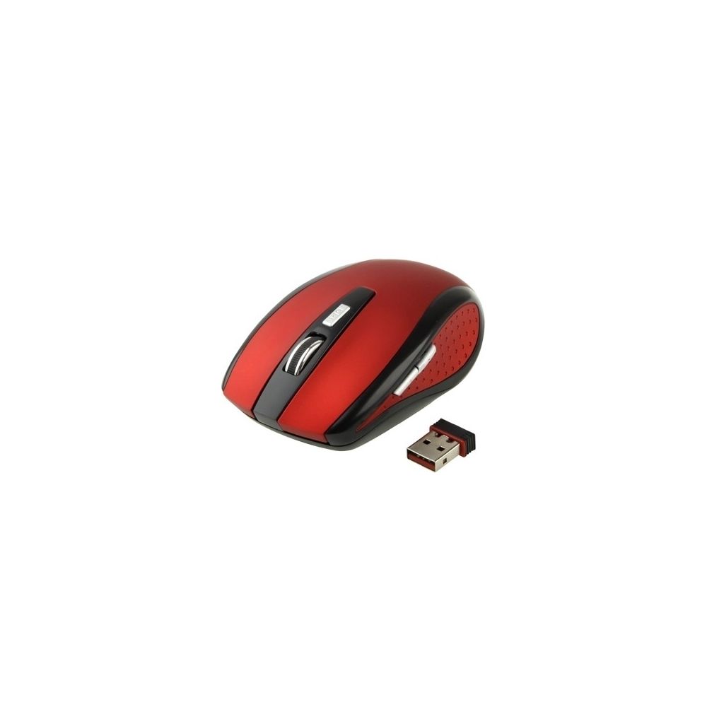 Wewoo - Souris sans fil rouge Optique Sans 6D de 2,4 GHz 800 ~ 1600 DPI avec Mini Récepteur USB, Plug and Play, Distance de Travail 10 Mètres - Souris